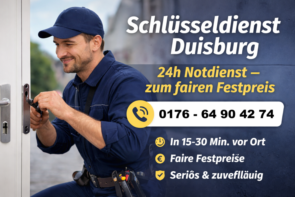 Schlüsseldienst Duisburg Duissern – Türöffnung zum fairen Festpreis